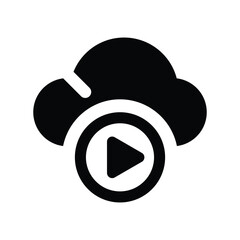Cloud video file icon