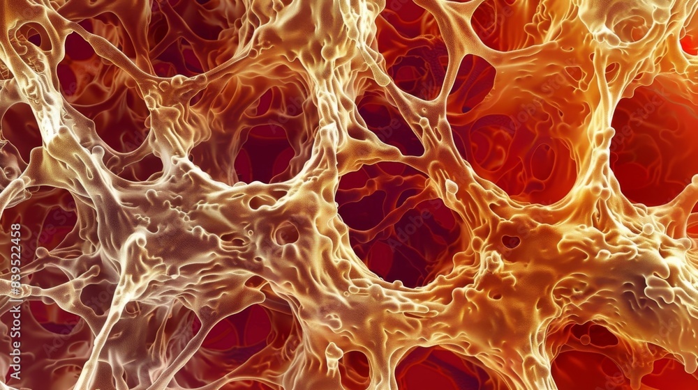 Poster osteoblasts actively depositing new layers of bone tissue can be spotted in this crosssection image 