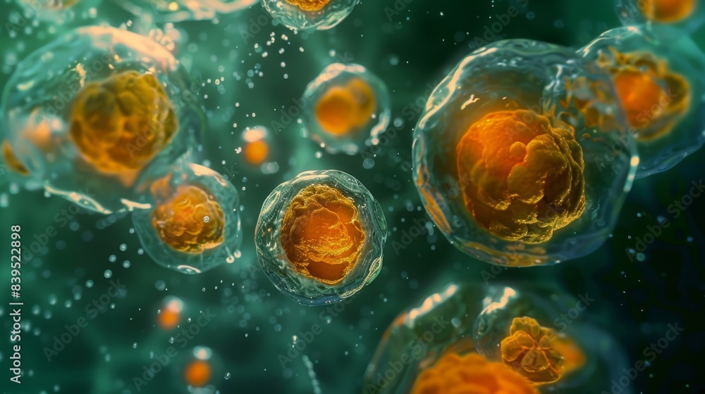 Poster a timelapse image capturing the fusion of a cells nucleus with the eggs initiating the formation of 