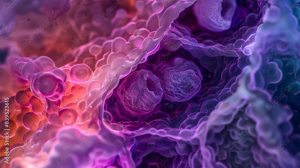 Aufkleber a crosssectional view of the placenta highlighting the densely packed cells that act as gatekeepers 