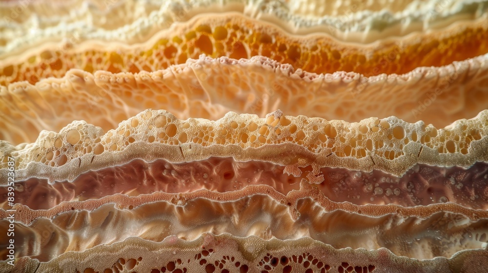 Poster crosssection of the epidermis showcasing the multiple layers of keratinocytes