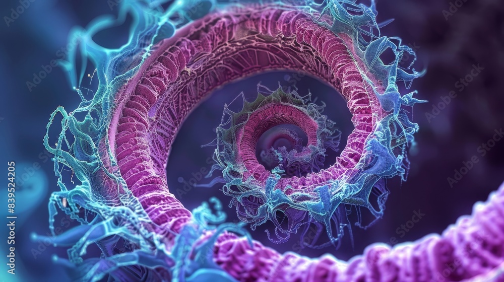 Poster with the aid of a microscope one can observe the coiled structure of eccrine sweat glands which enab