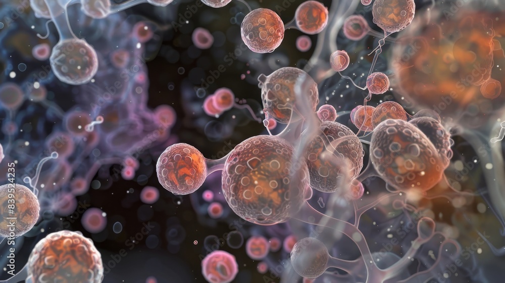 Poster the process of melanin synthesis in melanocytes can be clearly visualized in this image with varying