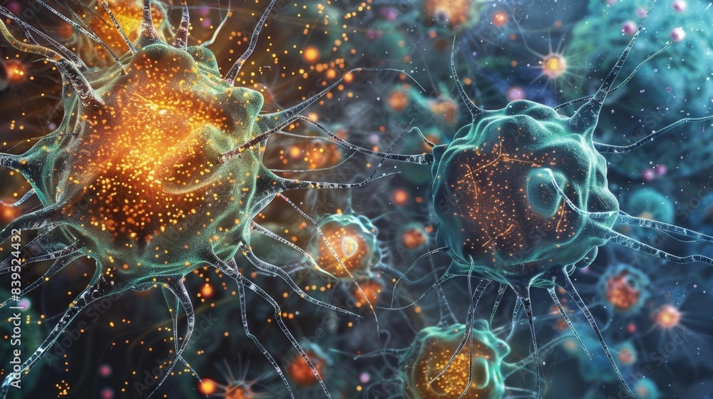 Poster a series of mast cells throughout the body all releasing histamine simultaneously in response to a w