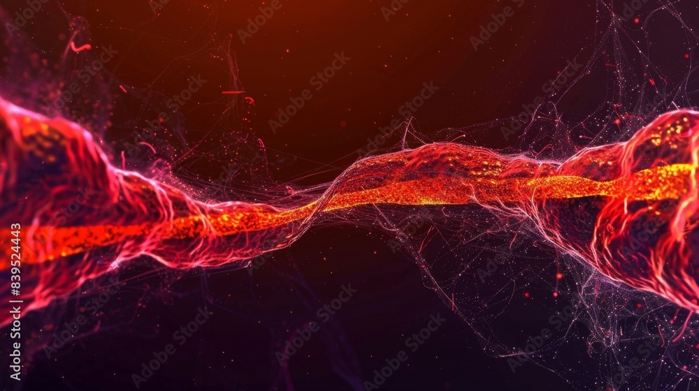 Poster two endothelial cells bridging a gap between two larger vessels their specialized tight junctions vi