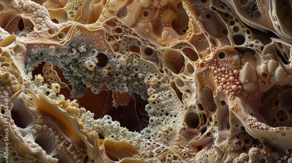 Poster a high magnification image of a nuclear pore complex displaying its intricate architecture and the c