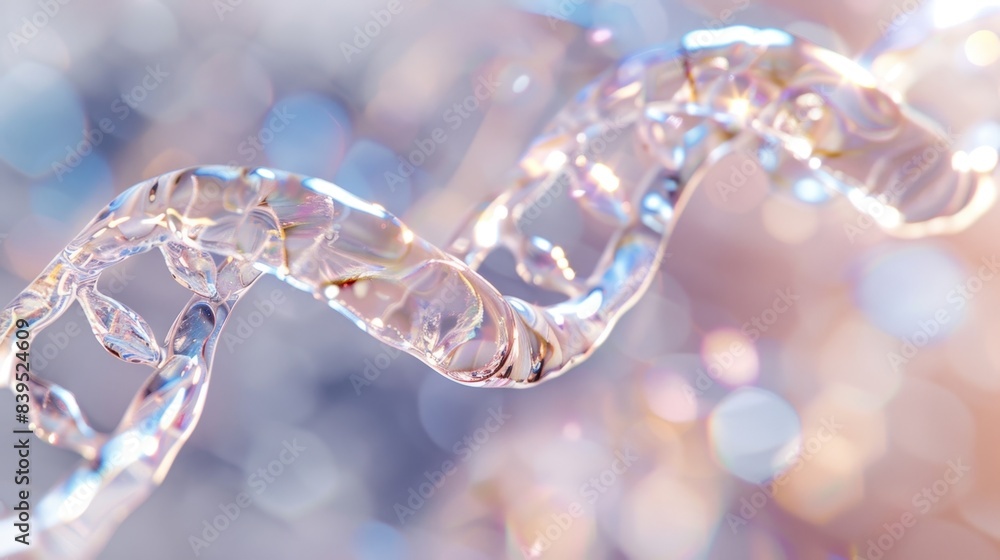 Poster a highresolution image captures the triple helix structure of collagen molecules highlighting its un