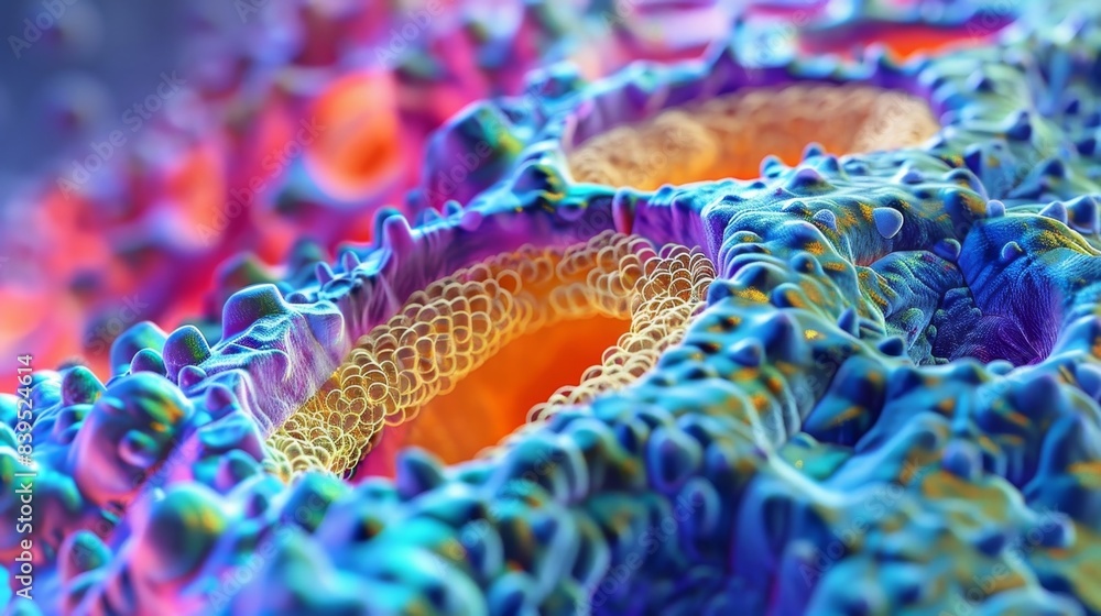 Poster a threedimensional model of a nuclear pore showing its size and location within the nuclear envelope