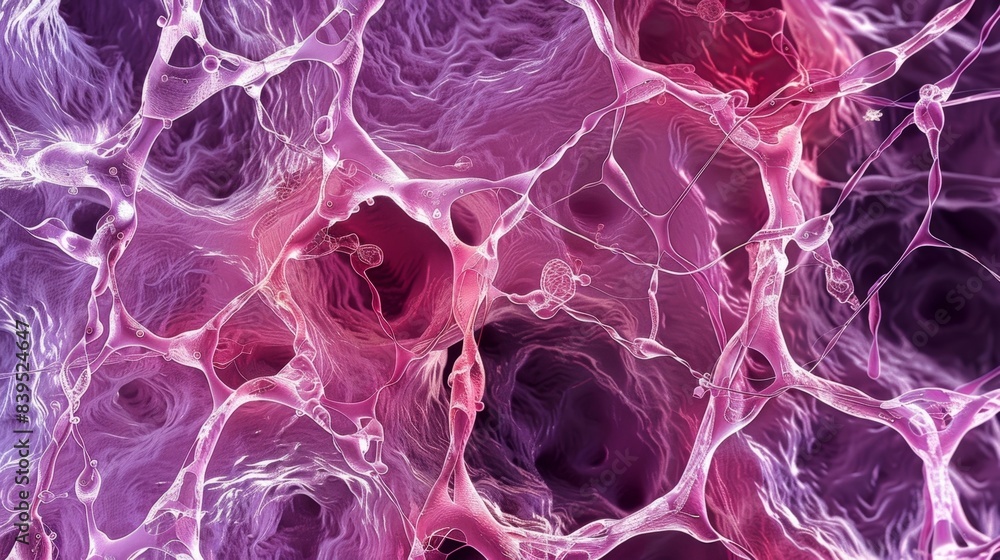 Poster a microscopic view of a clot displays the meshlike network of collagen fibers essential for maintain