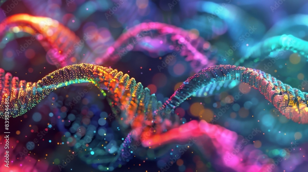 Poster a comparison of transcribed rna strands in different cell types highlighting the diversity of gene e