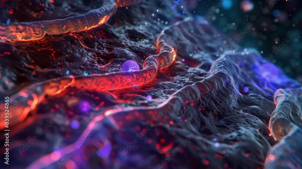 Poster a microscopic view of a stem cell niche within the heart demonstrating the presence of specialized c