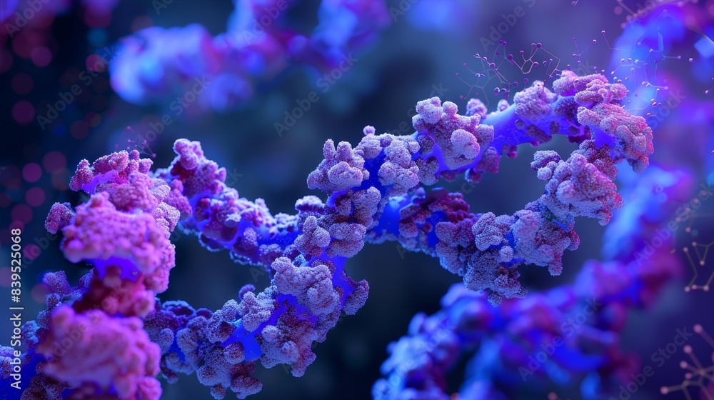 Poster a magnified image of a tcell receptor in the process of rearranging its dna to generate a unique ant