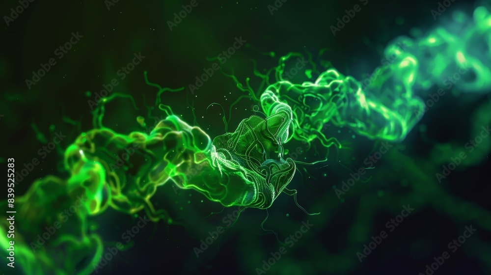 Poster a fluorescent image showing the dynamic movement of microtubules during chromosome separation in ana
