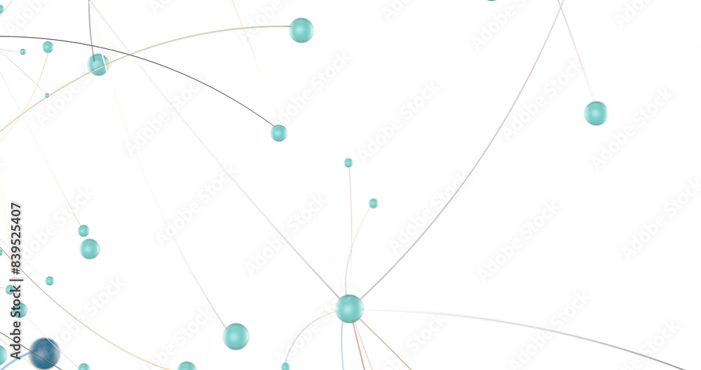 Aufkleber 3d network technology in future