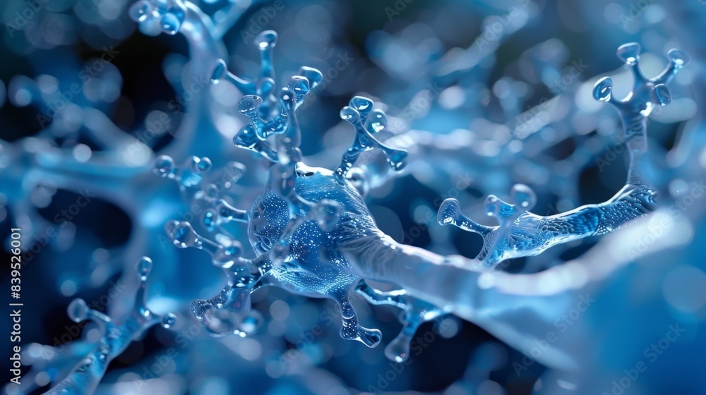 Poster here we can see the intricate branching patterns of hyaluronic acid a major component of the extrace