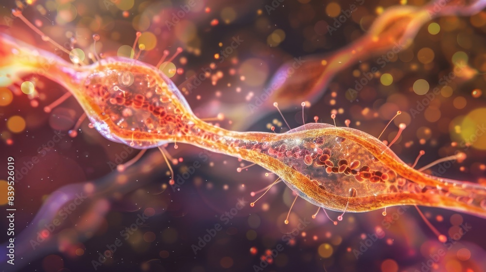 Poster a microscopic view of a mitotic spindle responsible for separating chromosomes during cell division