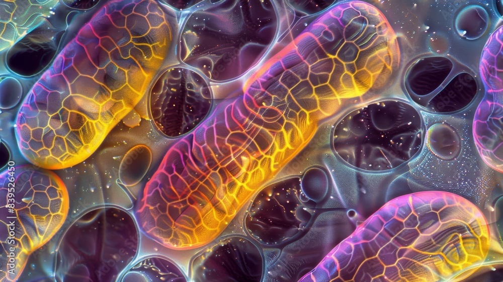 Poster an electron microscope image of the cristae the folds in the inner membrane of mitochondria where mo