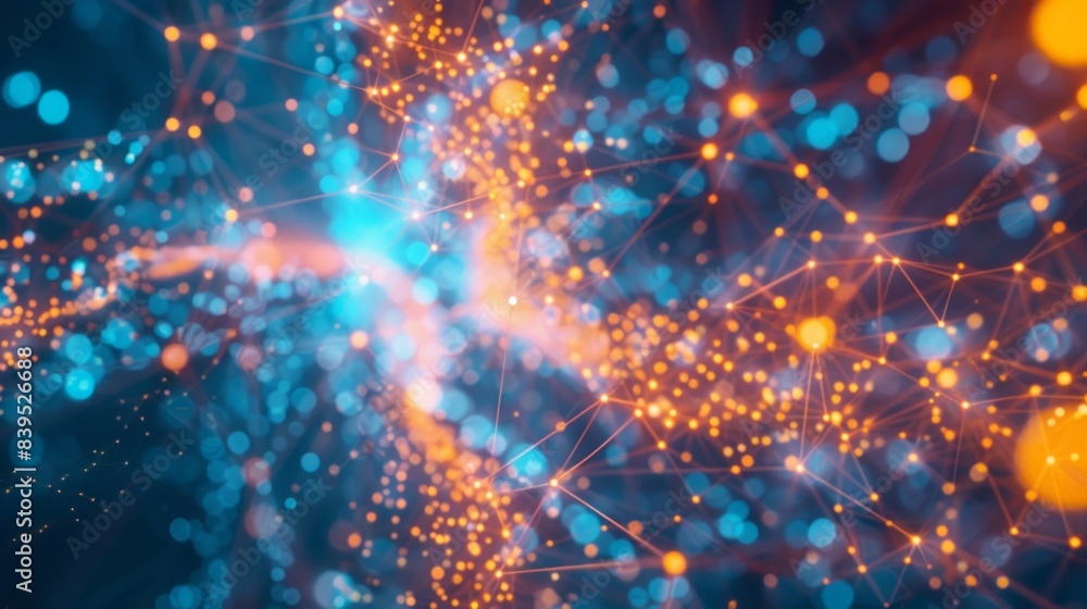 Poster the intricate interaction between different signaling pathways shown through a dynamic network of ar