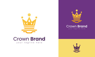 Fototapeta premium Crown logo design for your brand and graphic needs.