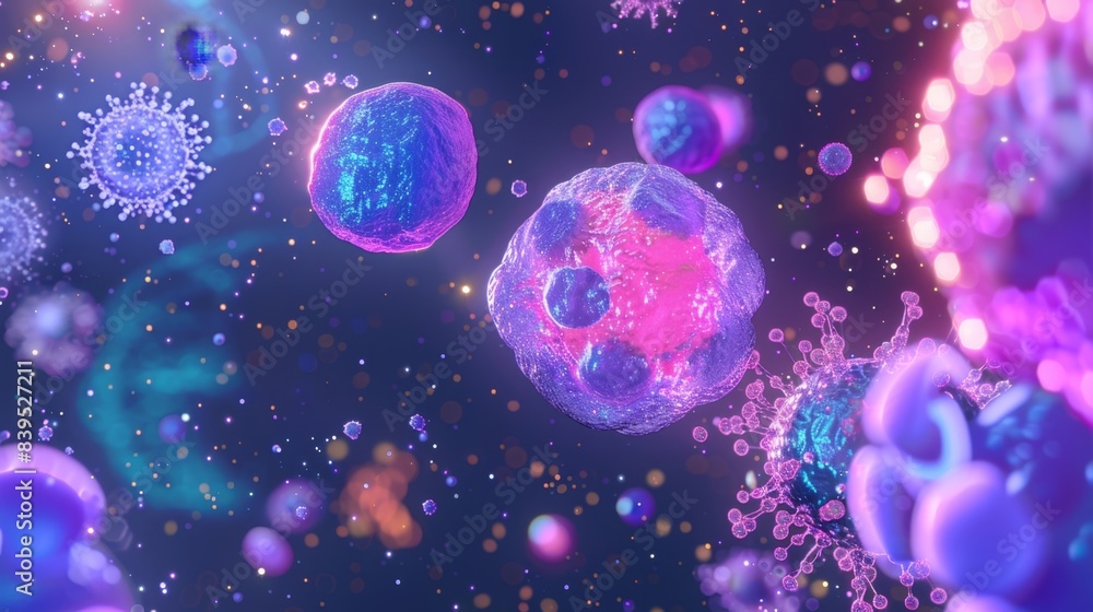 Aufkleber this image captures the dynamic nature of cytokine release with different types of immune cells cons