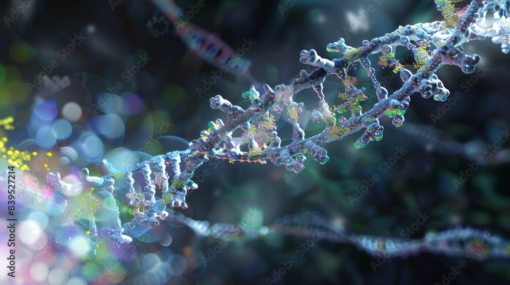Poster a visualization of the semiconservative nature of dna replication with one parent strand and one new