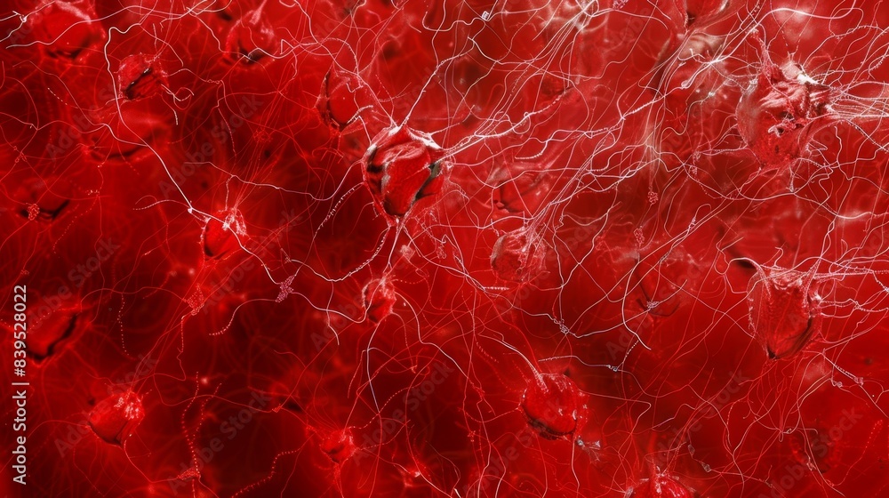 Poster a highresolution image of the intricate network of vessels supplying the bone marrow with necessary 