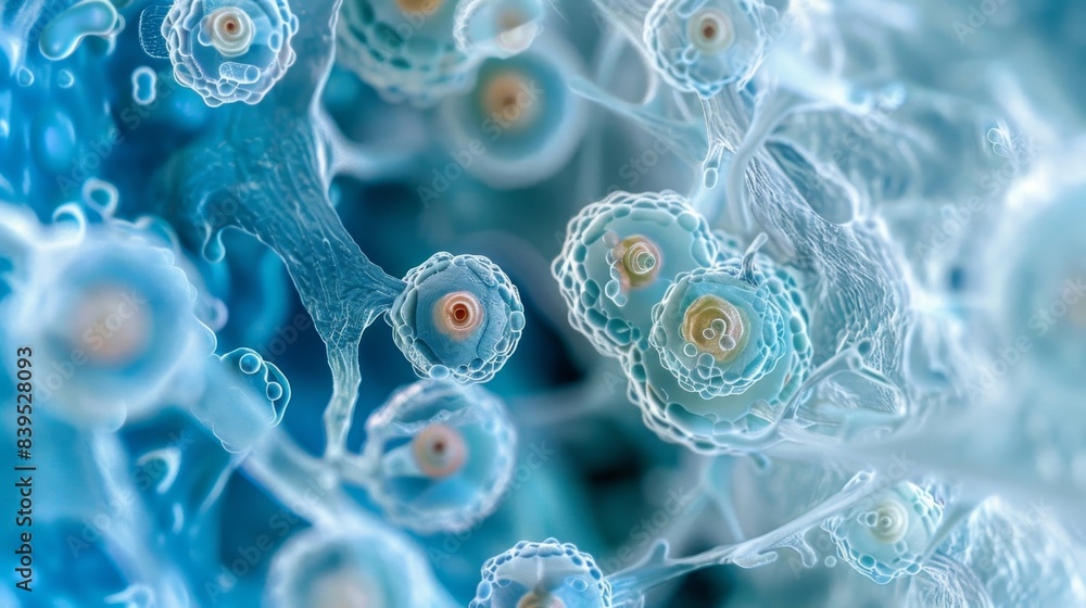 Poster a highresolution image of apical meristem cells in the process of differentiating into specialized t