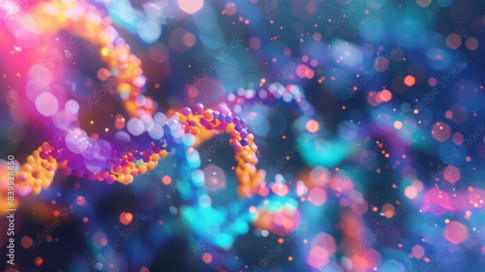 Poster a colorful abstract rendering representing the essential role of rna splicing in regulating gene exp