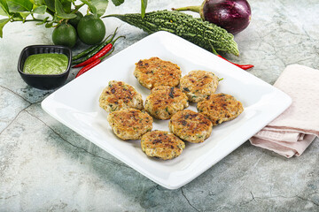 Indian style - chicken kebab with herbs