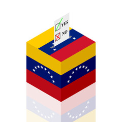 venezuela ballot box. vector illustration