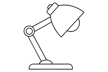 lamp line art silhouette vector illustration