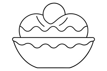 cake line art silhouette vector illustration