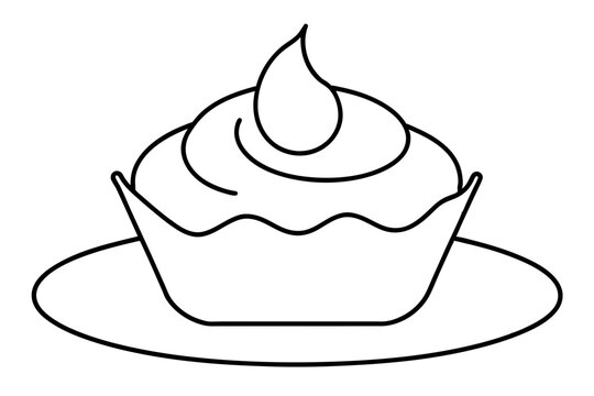 recommend clip art: cake line art silhouette vector illustration