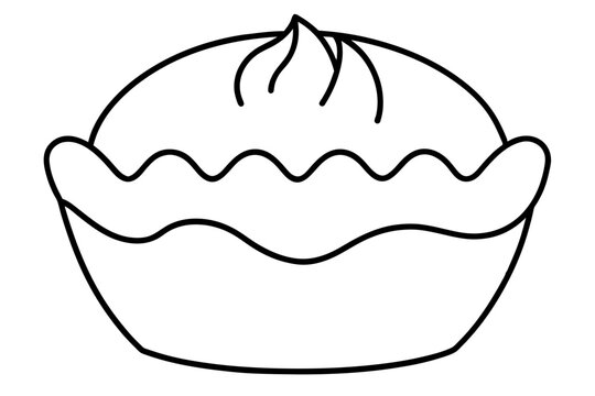 recommend clip art: cake line art silhouette vector illustration