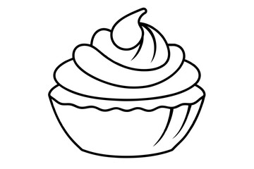 cake line art silhouette vector illustration