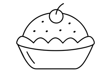 cake line art silhouette vector illustration