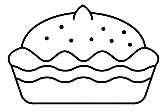 recommend clip art: cake line art silhouette vector illustration
