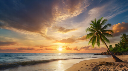 sunset on the beach