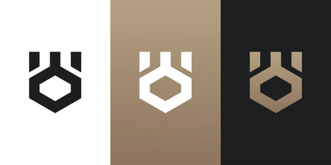 Creative king shield logo design. Premium Vector © gibran fatih