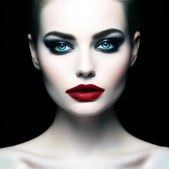 Naklejka premium portrait of a woman with make up