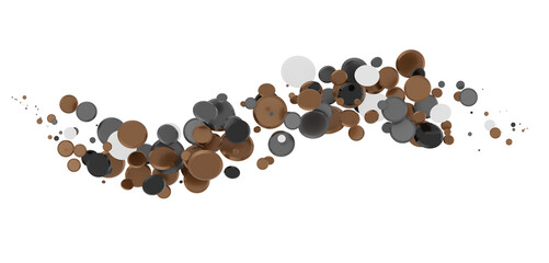  Colorful confetti on white background