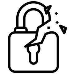 PADLOCK,Broken,security system,lock,safety.svg