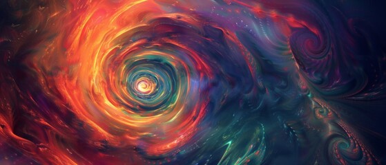 Description: An enchanting ultra sharp photo capturing a symphony of colors in a whirlwind of vortex
