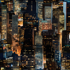 Obraz premium Abstract seamless pattern of high-rise buildings, walls and windows. Concept of the modern level of urbanization