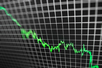 Stock market concept a Finance business background, stock exchange chart graph Data on live computer screen Stock market data information Business analysis diagram Market trading screen