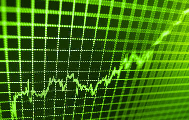 New technologies for business Stock diagram on the monitor Abstract financial background trade colorful Stock analyzing Stock exchange business screen data graph background Blue color