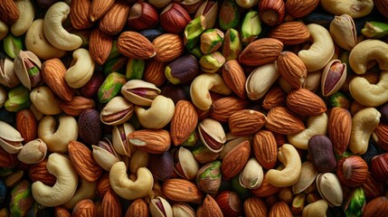 Pistachio, cashew, walnut, almonds, hazelnut mixed nuts recipe fresh organic vegan recipe