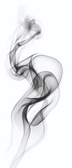 Smoke on white background, dark smoke