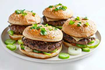 Delicious Cajun Spiced Beef Burgers with Aromatic Onions