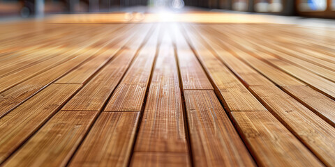 Close-up of joint and texture details in a high-quality hardwood wooden floor surface, craftsmanship